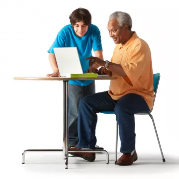 Youth and Adult Using Computer